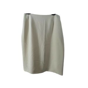 Gramercy Atelier Mari Pucci Skirt Cream Silky Pencil Knee Length Womens Size 10